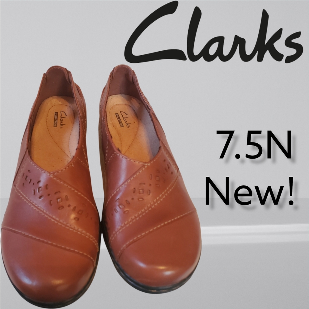 New! Clark's Evannia Fig Loafer Slip On Shoes